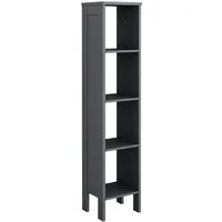 VitaliSpa® Bücherregal Ajaton, Grau, 35.2 x 159.5 cm, 1-tlg.