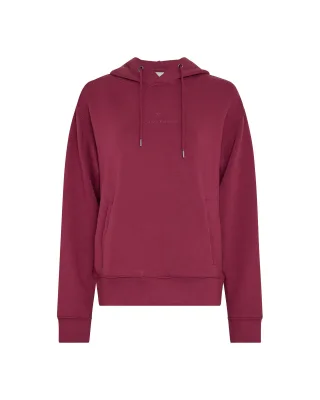 msch copenhagen - MSCHIma Q Icon Logo Hood Sweatshirt Rhododendron - Gr. - S
