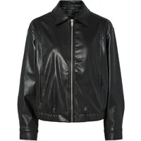 pieces Lederimitatjacke PCVERA BOMBER JACKET NOOS WB PU mit Umlegekragen