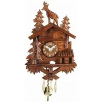 Selva Technik Wanduhr Kuckucksuhr Linachtal mit 12 Melodien und Kuckucksruf