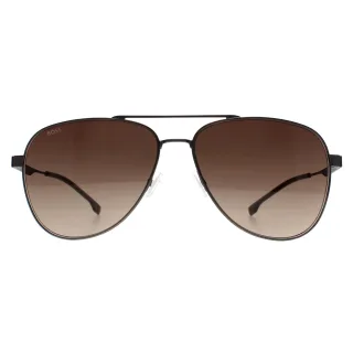 Hugo Boss Aviator Herren matt dunkel Ruthenium braun Gradient BOSS 1641/S