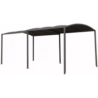 Habitat Garten Carport, Grau, Holz, 295x240x566 cm, Aufbewahrung & Schutzhüllen, Geräteschuppen