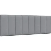 vidaXL Bett, Kopfteil-Kissen Hellgrau 120 cm Stoff