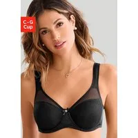 Nuance by Lascana Minimizer-BH mit Bügel und transparenten Netzeinsätzen – ideal für große Größen