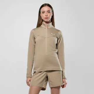 SALEWA - Puez Cammino Polarlite Half Zip Jacke Damen - Beige (Gr.40)