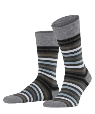 FALKE - FALKE Tinted Stripe Herren asphalt mel. - Gr. - 40.5