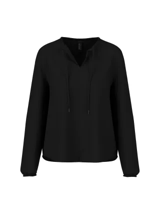 Marc Cain Sports - Fließende Schlupfbluse mit Schleifenband black - Gr. - 34