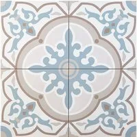 Casa Moro Bodenfliese Mediterrane Keramikfliesen Aydan 20x20 cm Feinsteinzeug Bodenfliesen, Feinsteinzeug, Mehrfarbig, Wandfliesen Küche, Flur & Badezimmer, Frostsicher Zementfliesenoptik FL7024