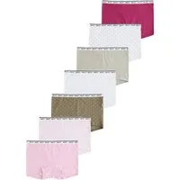 Next Schlüpfer Baumwollslips mit Logo im 7er-Pack, Boyshorts (7-St)