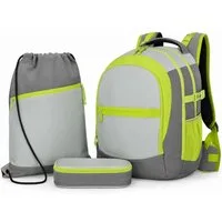kamelshopping Schulrucksack Kinder Schulrucksack mit Federmappe & Sportbeutel Gepolsterter Rücken, Zum Schulbeginn, inkl. Regenhülle
