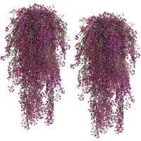Kunstpflanze 4 Stück Kunstpflanzen, Künstliche Hängepflanze Künstlich Efeugirlande, TUWENA, Kunststoff Rattan Ranken für Wanddekoration Im Innen-Und Außenbereich