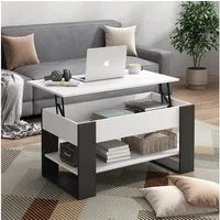 Vicco Couchtisch Lifto, Weiß/Anthrazit, 92 x 51 cm mit Liftfunktion (1-St)
