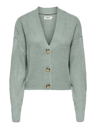 ONLY - ONLCAROL NICE L/S CARDIGAN KNT NOOS Chinois Green - Gr. - XL
