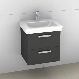 Artiqua 414 Waschtischunterschrank für Subway 2.0 7113F6 Anthrazit Glanz, 414-WU2L-V60-7065-51 414-WU2L-V60-7065-51