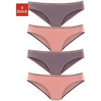 LASCANA Slip (4er-Pack) aus elastischer Baumwoll-Qualität
