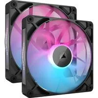 iCUE LINK RX140 RGB Dual, Gehäuselüfter schwarz, 2er Pack, 140 mm