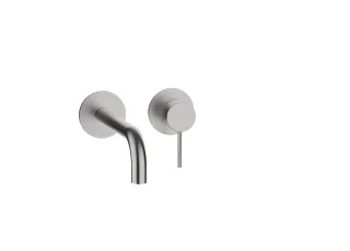 Herzbach MODUL7 Waschtisch-Wandbatterie Farbset 210mm Edelstahl, 70.702102.1.09 70.702102.1.09