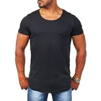 Young & Rich T-Shirt Herren Uni Basic rundhals Ausschnitt vintage Look Unterziehshirt 1702 Rundhalsauschnitt unifarben kurzarm slim fit