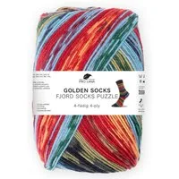 Pro Lana Fjord Socks PUZZLE Sockenwolle Häkelwolle, 420 m (Stricken wird zu einem Abenteuer der Farben und Formen), 100 g