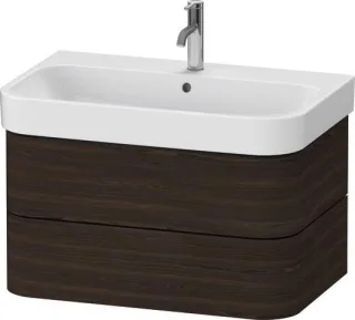 Duravit Happy D.2 Plus Waschtischunterbau wandhängend Nussbaum gebürstet Matt 775x490x415 mm - HP438 HP4387069690000