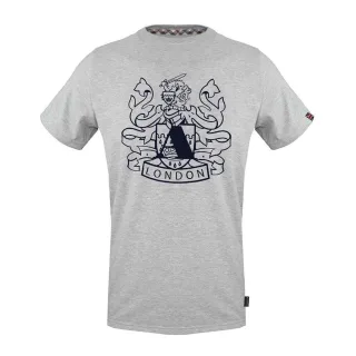 Aquascutum - T-Shirt für Herren, Rundhalsausschnitt, Jersey (Grau)