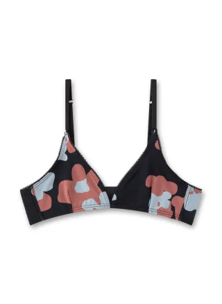 Sanetta - Bra soft allover graphite blue - Gr. - 176