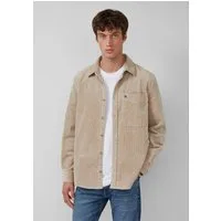 s.Oliver Langarmhemd Hemd Lässiges Cord-Overshirt aus Baumwollstretch
