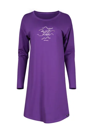 SKINY - Skiny Damen Sleepshirt langarm Night In Skiny 02 amethyst - Gr. - 42