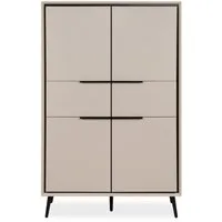 Finori Highboard, sand / schwarz B x H x T ca. 90 x 140 x 38 cm