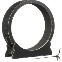 Mondeer Tier-Intelligenzspielzeug Katzenlaufrad, MDF, Innendurchmesser 100cm Leises Scrollrad und Sicherheitsschloss-Design