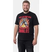 Men Plus T-Shirt T-Shirt Grill-Print Halbarm bis 8 XL