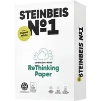 STEINBEIS Recyclingpapier Classic White, Format DIN A4, 80 g/m², 70 CIE, 500 Blatt