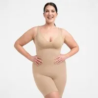 cfab (creamy fabrics) Shaping-Body Bodysuit Sculpting Shapewear mit offener Brust-Beige-M (1-tlg)