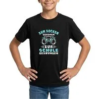 Spreadshirt T-Shirt Zum Zocken Geboren Zur Schule Gezwungen Gaming Teenager T-Shirt (1-tlg)