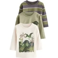 Next Langarmshirt 3er-Pack T-Shirts mit Grafik-Print (3-tlg)
