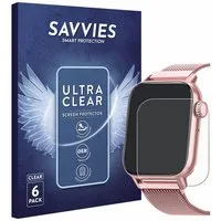Savvies Displayschutzfolie Schutzfolie für Sanorum Smartwatch 1.85", 6 Stück, Displayschutz Schutz Folie Klar Transparent