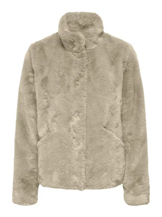 ONLY - ONLNEWVIDA FAUX FUR JACKET OTW CC Humus - Gr. - M