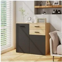 FUFU&GAGA Sideboard Küchenschrank, 2 Türen, 1 Schublade, 5 Fächer, 90 x 45 x 85 cm