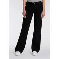 Herrlicher 5-Pocket-Jeans Edna Denim Black Jogg im Flared Fit, Mid Waist