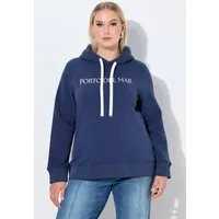 Ulla Popken Sweatshirt Hoodie Schriftdruck Classic Kapuze Langarm