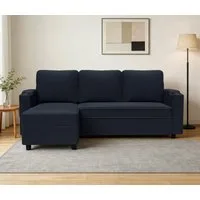GUNJI Sofa L/U-Sofa mit Schlaffunktion Schlafsofa, Transformationssofa mit Stauraum und Becherhalter - flexibel umkehrbares Layout