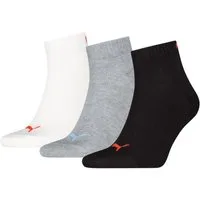 PUMA Kurzsocken PUMA UNISEX QUARTER PLAIN 3P (3 Paar) Atmungsaktiv, Rippenbündchen, weiche Baumwollmischung