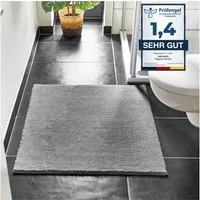 Andiamo Badematte Arezzo, Badvorleger, Badezimmer Teppich, Duschvorleger, Höhe 16 mm, rutschhemmend beschichtet, schnell trocknend, fußbodenheizungsgeeignet, Polyester, quadratisch, Uni Farben, weich & kuschelig, auch in rund & als 2er Set erhältlich