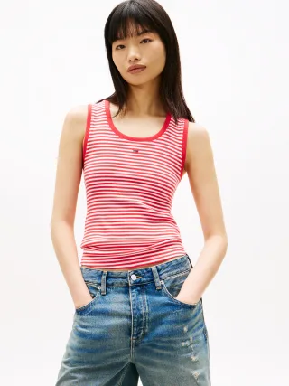 Tommy Jeans (PVH Group) - TJW ESSENTIAL RIB TANK EXT Red Alert - Gr. - XS