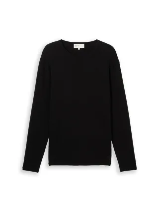 Denim Tom Tailor - Strickpullover aus Baumwolle Black - Gr. - XXL