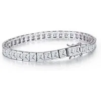 ROUGEMONT Tennisarmband Neues funkelndes Trend Tennisarmband 18cm Princess Cut 5mm, Wasserfest
