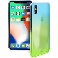 Puro Handyhülle Hologram Cover Case Schutz-Hülle Klar Farb-Verlauf, passend für Apple iPhone X / Xs transparentes Polycarbonat, Anti-Kratz