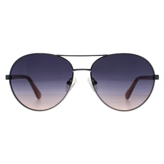 Guess Aviator Herren glänzend leicht Nickeltin blau Gradient GU5213