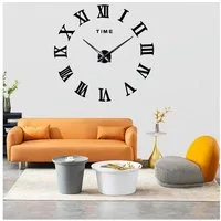 TUWENA Wanduhr DIY Wanduhren Mit 3D Visuelle Aufkleber, Mute große Wanduhr (Modern Design Wanduhren Geeignet für Home Dekoartikel,Büro und Hotel)