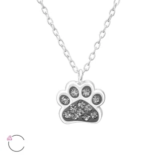 Pfoten Halskette aus 925 Silber